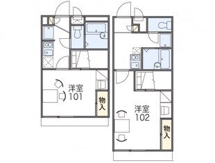 レオパレスプランタン四番館の物件間取画像